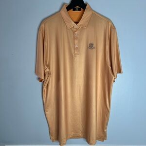 Riviera Country Club Coral Gables Golf Polo Shirt Mens XL Melon Orange